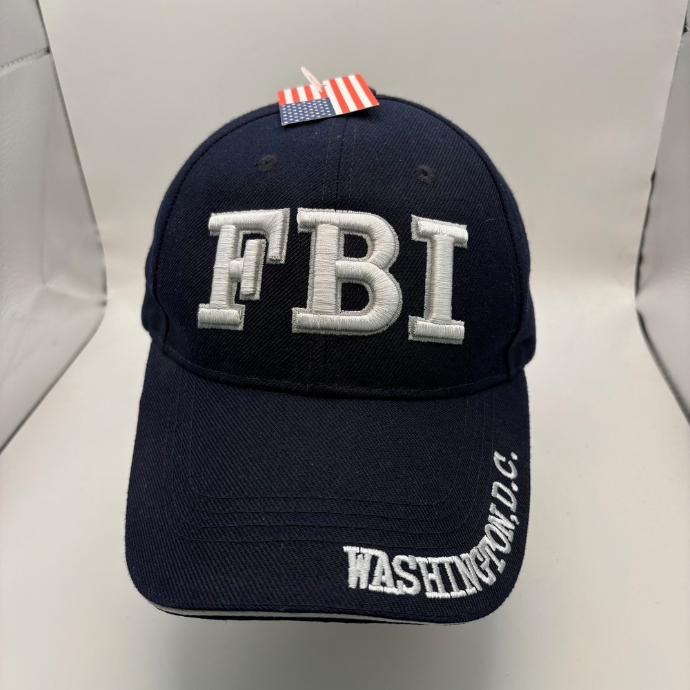FBI Washington DC Baseball Cap Navy Blue Embroidered Adjustable Hat NEW